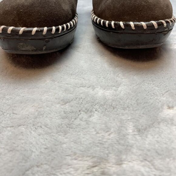 Sonora Western Heeled Mules Clogs Womens 8M Brown Suede Leather Slip On Shoes - Picture 2 of 11